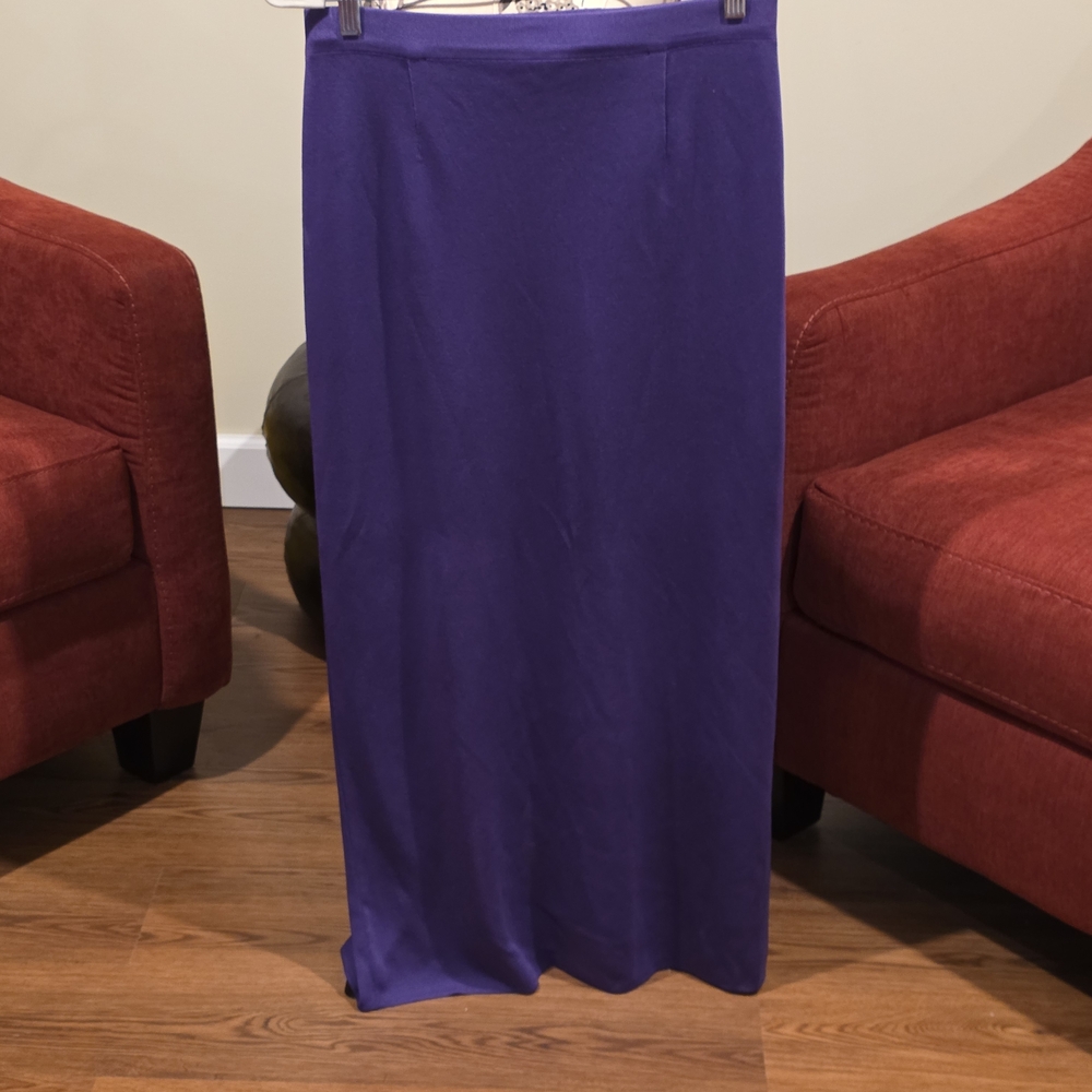 Misook Deep Purple Maxi Skirt